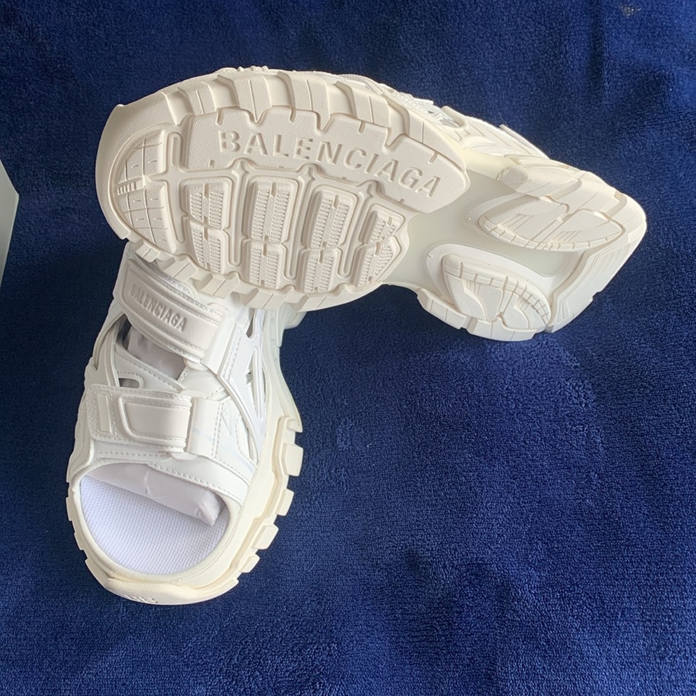Balenciaga Neoprene sandal strap size 37 white